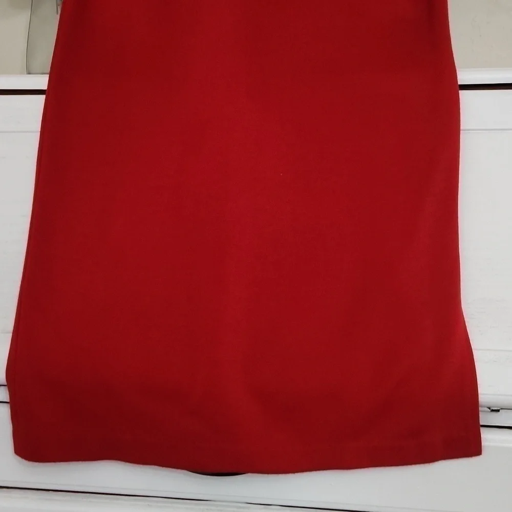 Elegant Red Vintage Dress Career Modest Romance Cottagecore Size 8 Whimsical - Picture 6 of 11